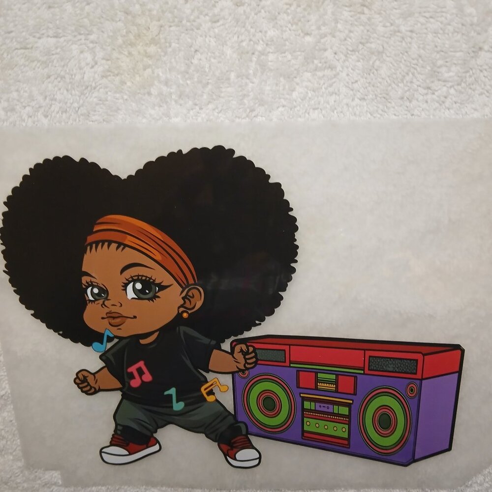 Little girl with radio